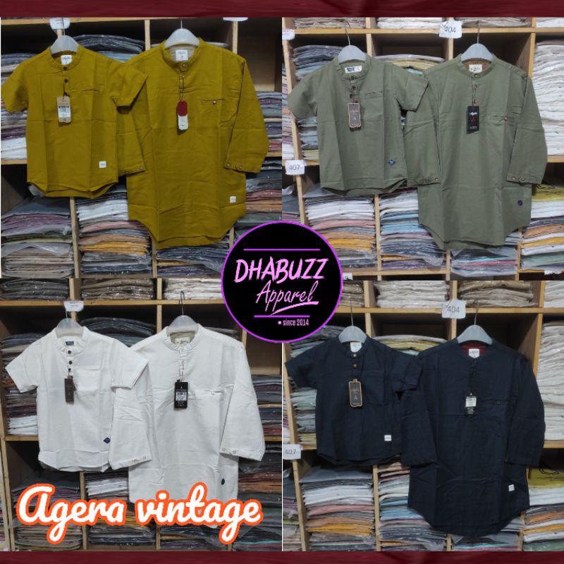 BAJU KEMEJA KOKO KEMKO COUPLE PASANGAN AYAH LENGAN 3/4 ANAK LENGAN PENDEK ORIGINAL TERBARU AGERA