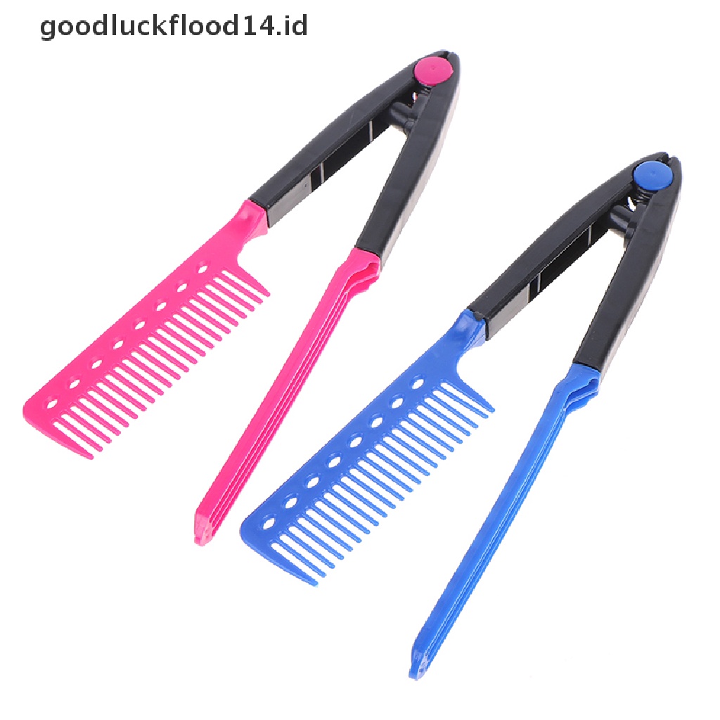 [OOID] 1X Straight Hair Comb Brush Tool For Dry Iron Hair Curl to Straight Hair Shaper ID