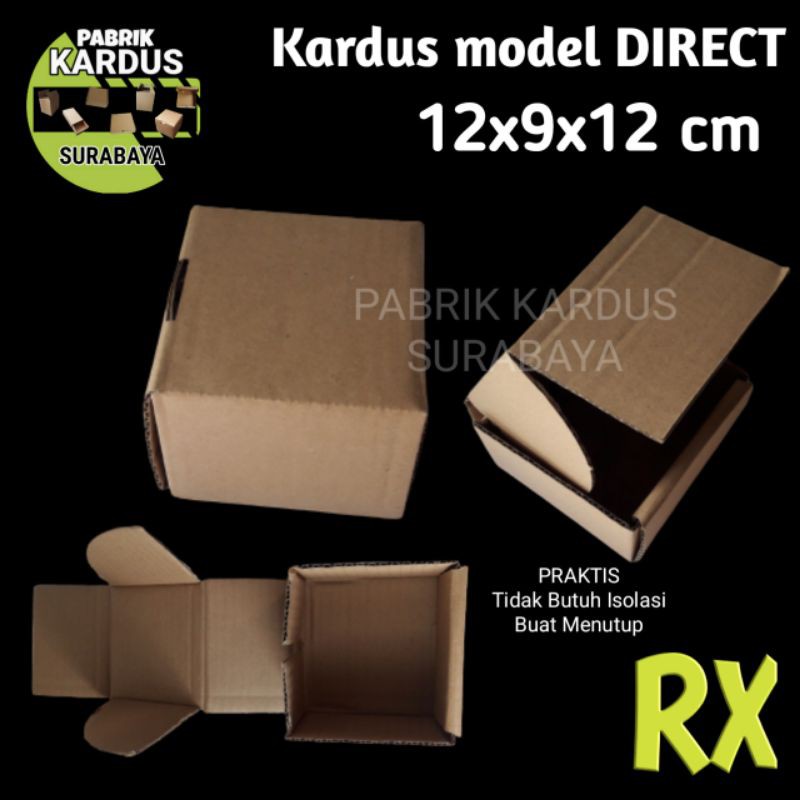 

KARDUS RX COKLAT 12x9x12cm KOTAK BOX DUS KARTON PACKING AKSESORIS