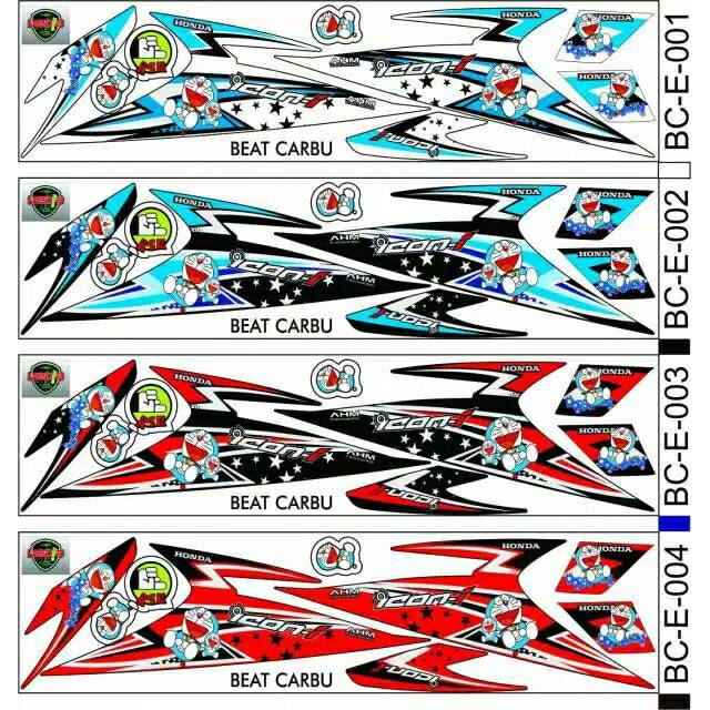 READY STOK BISA COF Striping variasi stiker lis bodi BEAT KARBU BEAT LAMA BEAT 2007-2012  motif dora