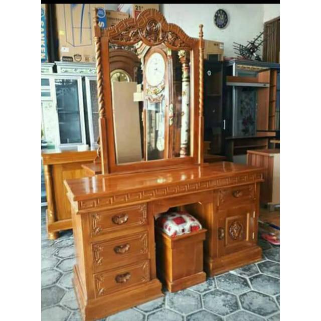 meja rias jati ukir Jepara