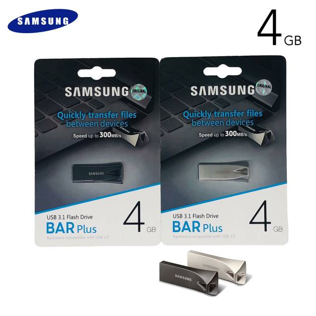 Flashdisk Samsung 4GB BAR Plus 300Mbps Flash Drive USB 3.1