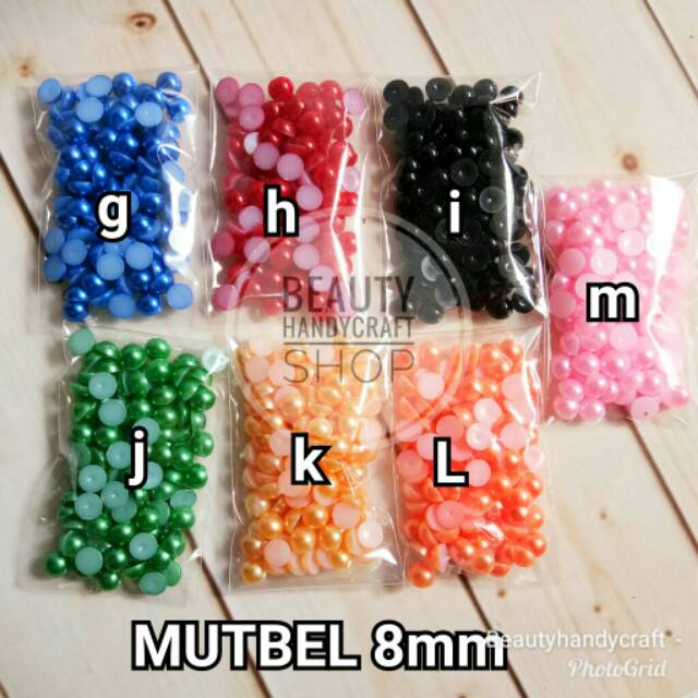 Mutbel 8MM mutiara belah [25bh]