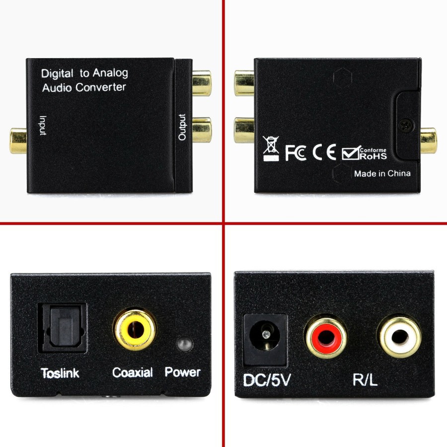 Modul Converter Audio Optical Toslink Coaxial Digital to Analog RCA