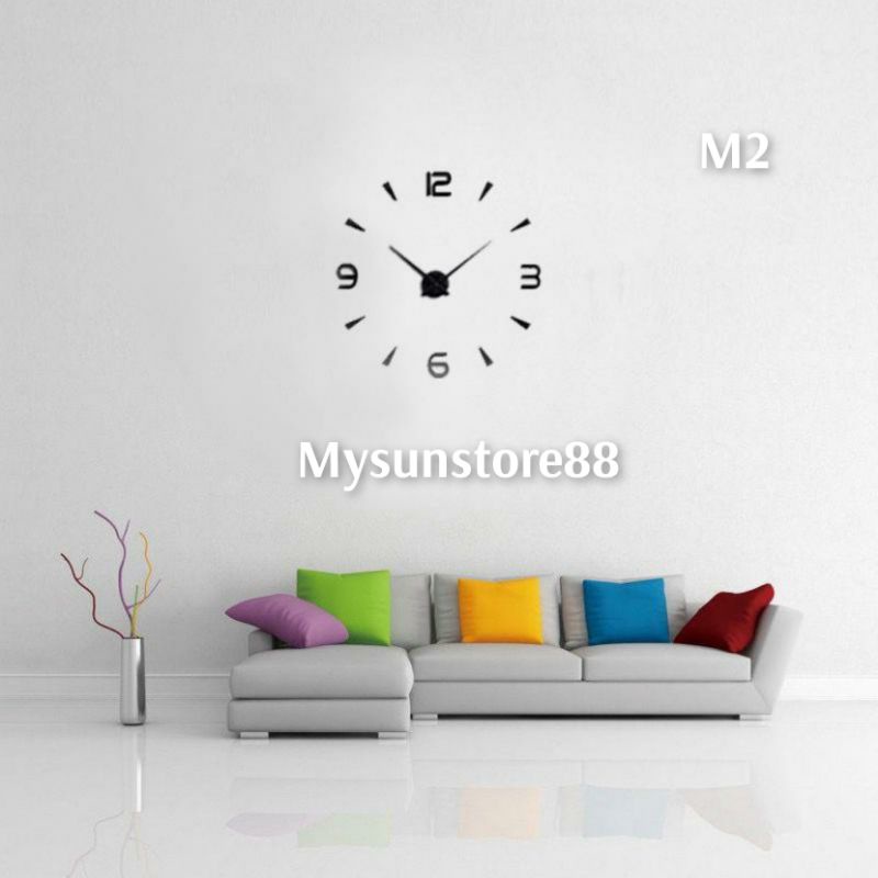 Jam Dinding Tempel DIY Modern analog 3D Wall Clock Jam TEMPEL MS88