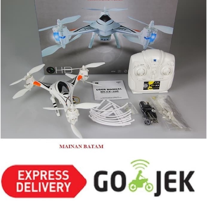 Cheerson CX-33 Drone Tricopter dengan Kamera FPV dan Kontrol Jarak 80m