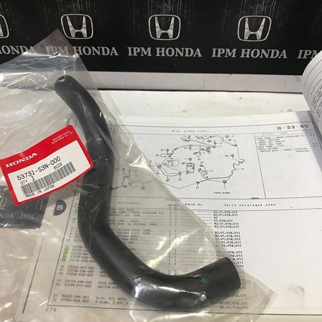 53731 S3N Hose Selang Tabung Power Steering Stir Stiur Honda Odyssey RA6 2000 2001 2002 2003 2300cc