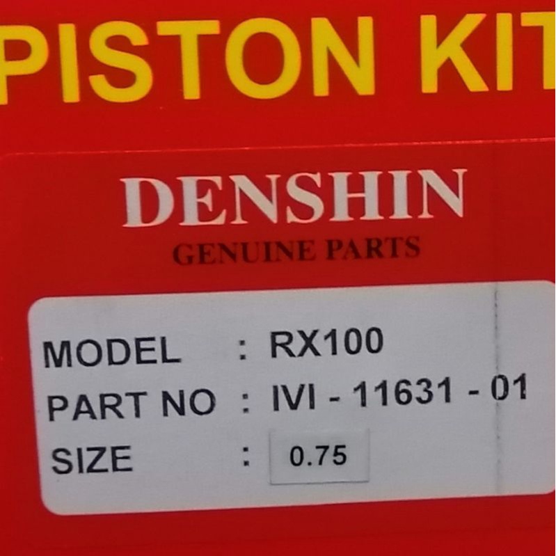 Piston seher kit rx100 rx 100 oversize 75 denshin