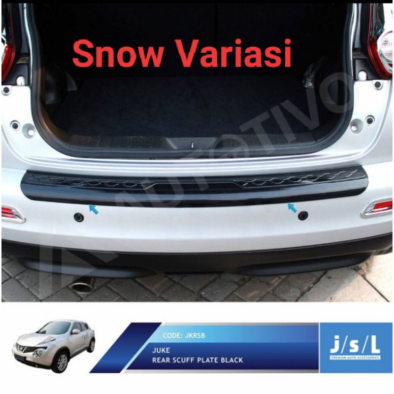 Sillplate Belakang Nissan Juke Hitam Jsl Rear Scuff Plate Black