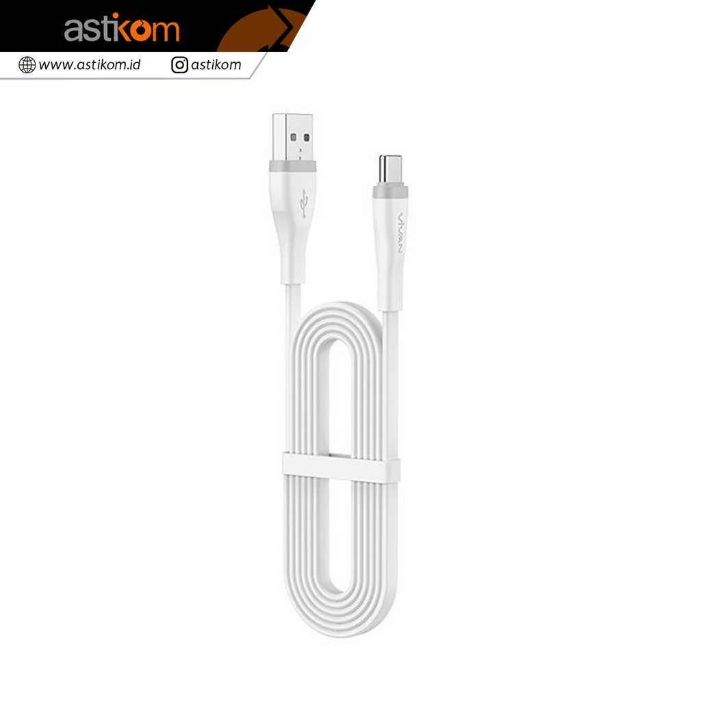 Kabel Charger Kabel USB Type-C VIVAN SC100S 2.4A 1M Fast Charging