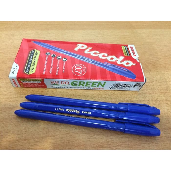 

BIG SALE Pen ZEBRA PICCOLO Pena Pulpen Ballpoint 0.7 BIRU