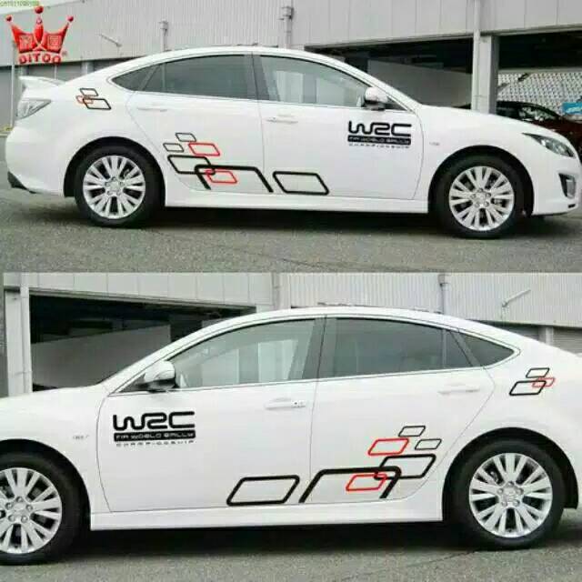 PROMO Stiker mobil sedan civic Chevrolet  agya calya avanza Sigra terios stiker mobil keren stiker
