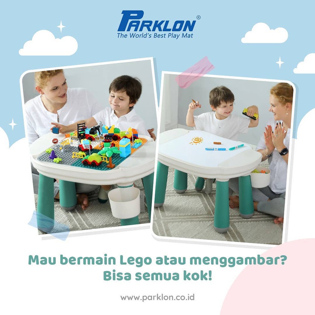 Parklon Lego Multifunctional Block Table Mix Color Oval