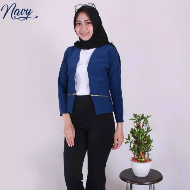 Side zipper office blazer (blazer zipper)