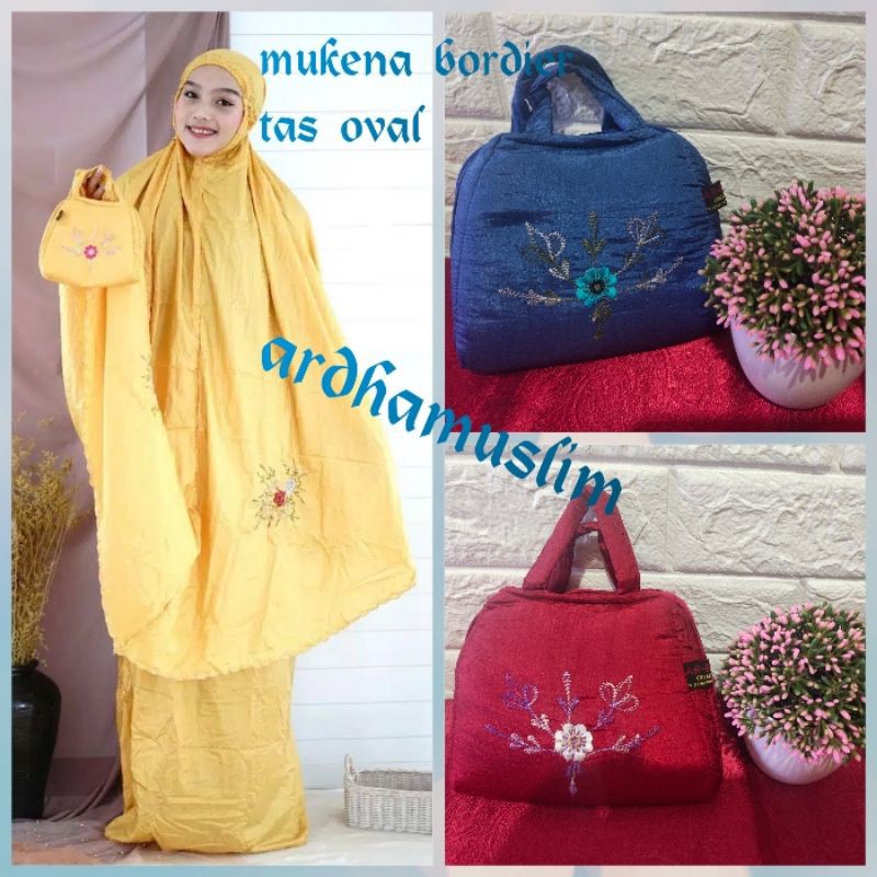 MUKENA PARASUT BORDIER TAS OVAL CANTIK ll MUKENA SAFAR