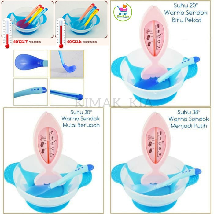 Alat Makan Bayi Anti Tumpah - Mangkok Bayi Silikon - Alat Makan Set MPASI Bayi - Mangkuk Sendok Bayi