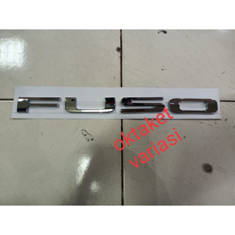 emblem kap mesin Fuso chrome ukuran kecil