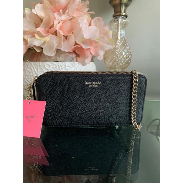 Kate Spade margaux double zip mini xbody Warna black NWT