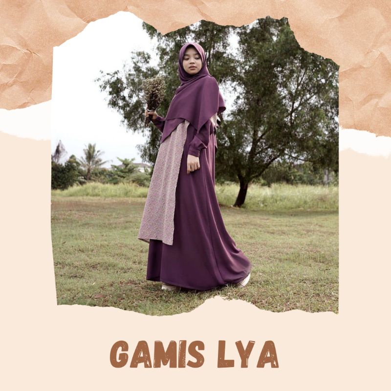 NEW GAMIS MOTIF LYA BY HIJAB ALILA