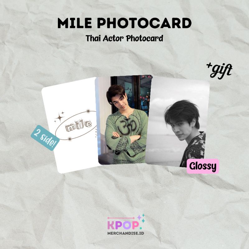 MILE PHAKPHUM PHOTOCARD THAI ACTOR RAIKANTOPENI KINN PORSCHE