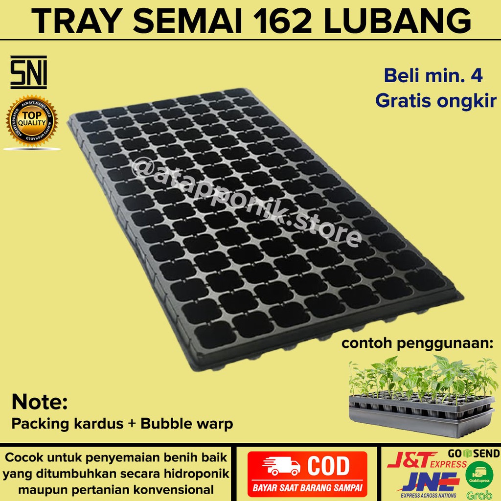 tray semai 162 lubang - pot tray semai - tray semai tanaman