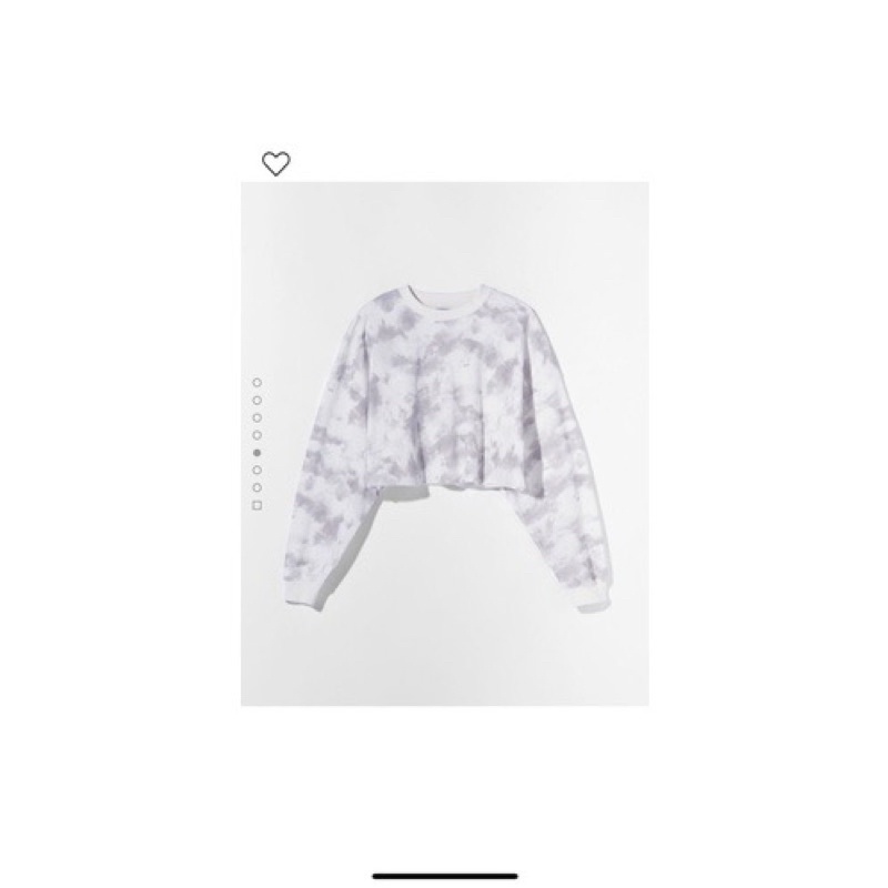 BERSHKA TIEDYE CROP SWEATER