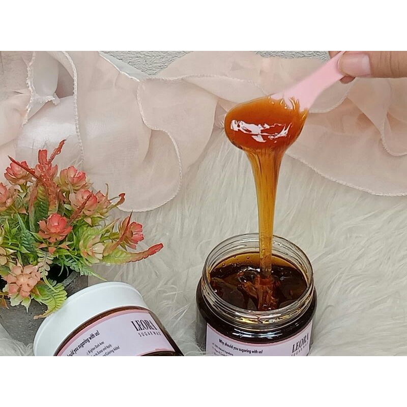 Brand Asli Leora Sugar Wax 177ml/ Free Strips &amp; Spatula