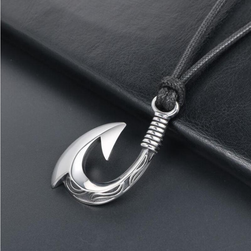 Kalung Liontin Kail Ikan Bahan Stainless Steel Gaya Hip Hop Rock Untuk Pria