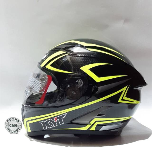 HELM KYT FALCON 2 CARBON BLACK YELLOW FLUO