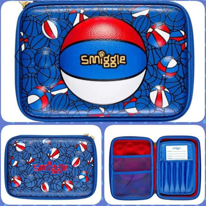 

Smiggle Hard Top Pencil Case Organizer / kotak serbaguna - Biru Muda PREMIUM