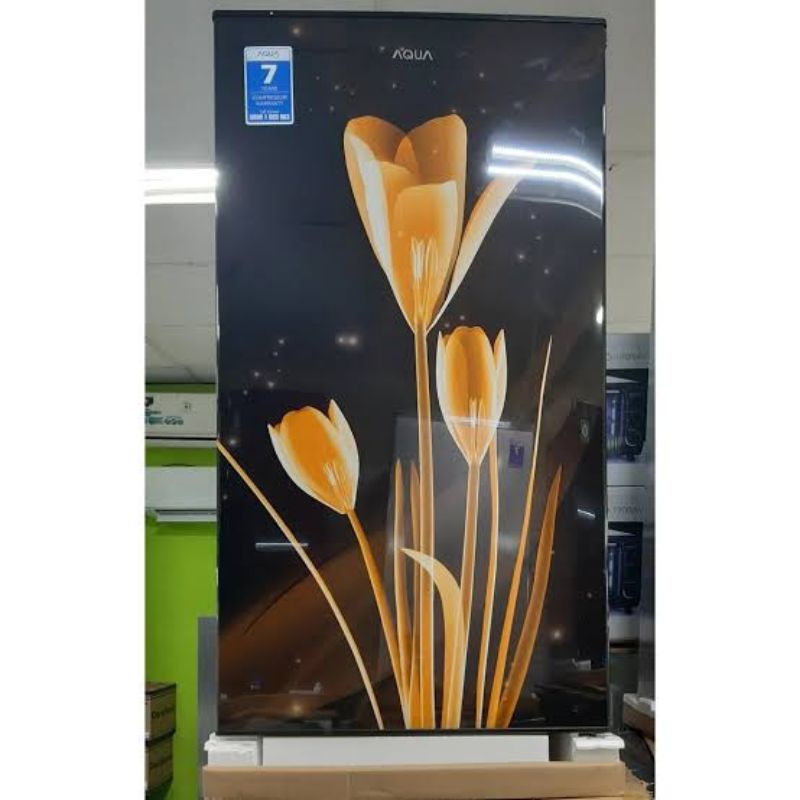 KULKAS AQUA 1 PINTU AQR-D181LK LB MOTIF BUNGA