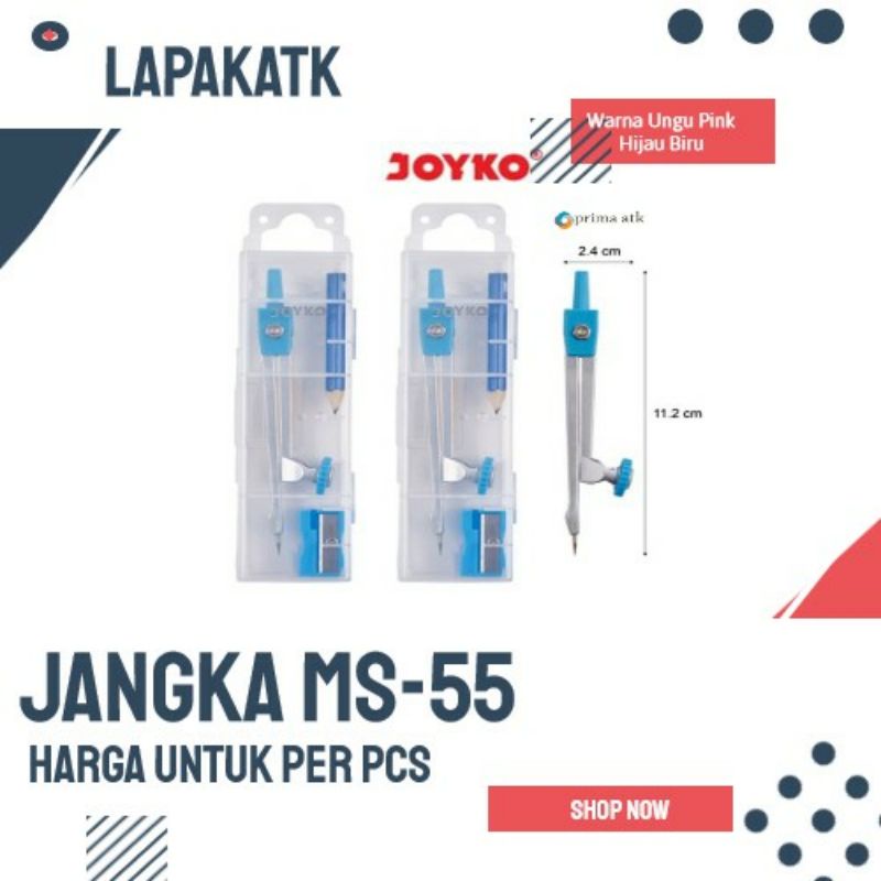 

[AJS] Jangka M5-55 JOYKO Mathematic Set/Perlengkapan Sekolah