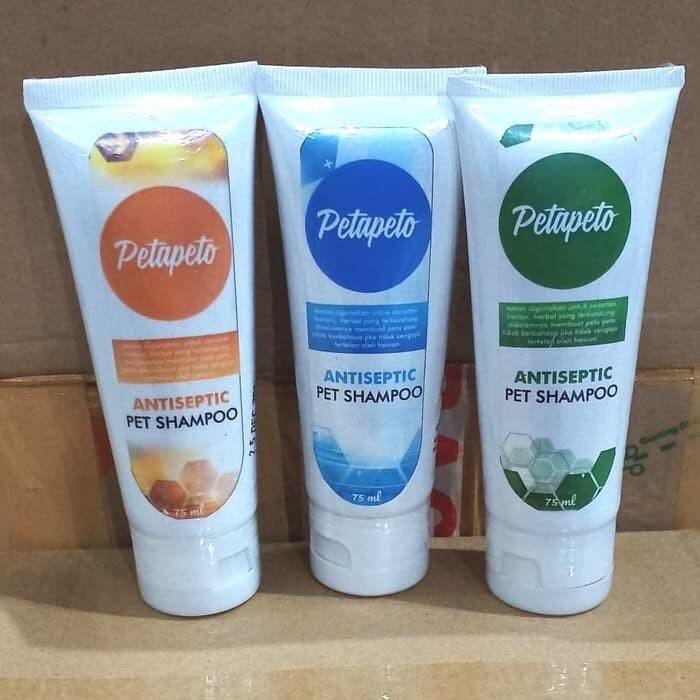 Petapeto Antiseptic Pet Shampoo 75ml Shampo Scabies Shampo Jamur Kucing
