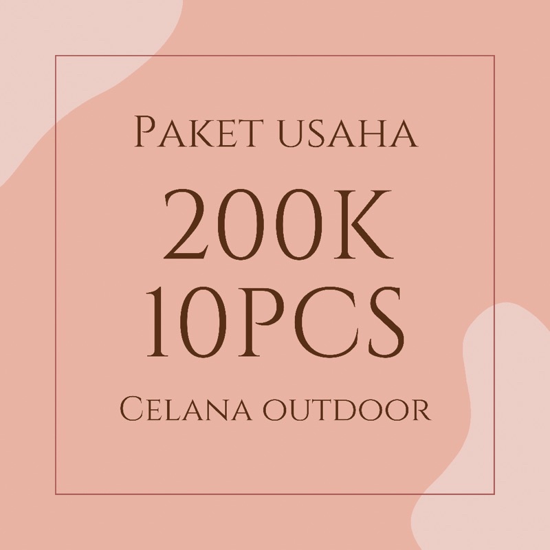 paket usaha celana outdoor