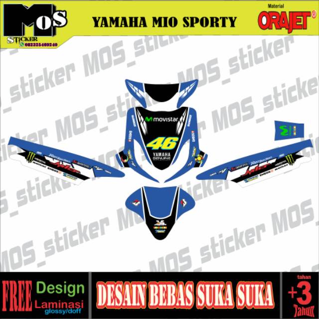 Decal motor Mio sporty valentino rossi