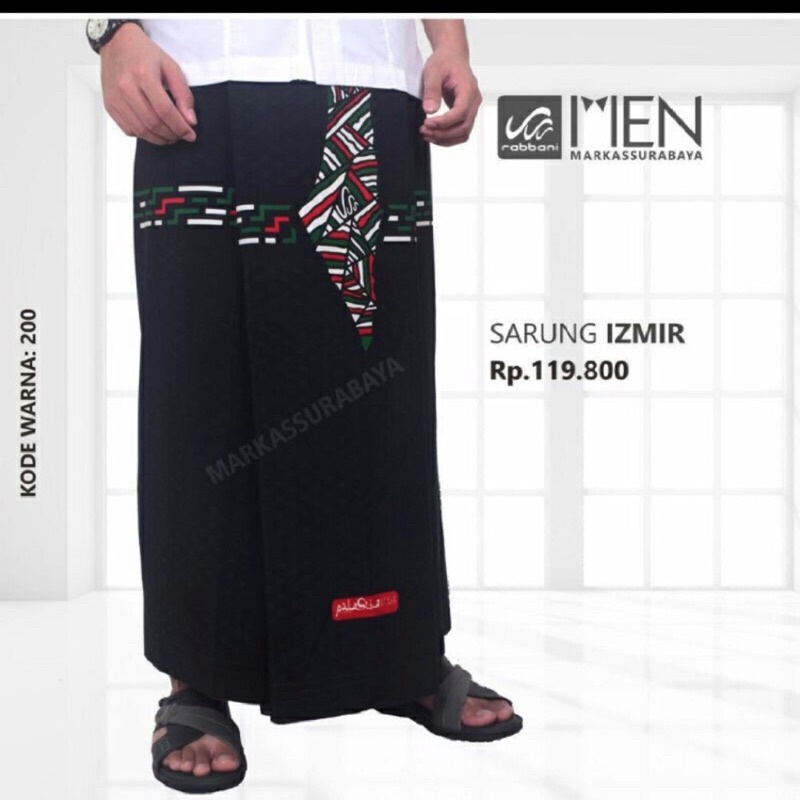 Exlusif sarung IZMIR 2(black)Rabbani Ori