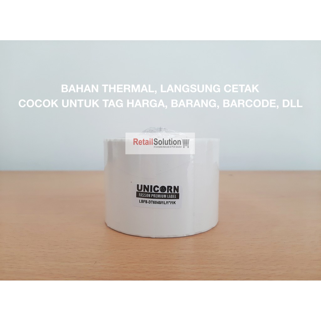 Stiker Label Barcode Thermal 60x40 mm / 60 x 40 mm / 60x40mm Isi 1000