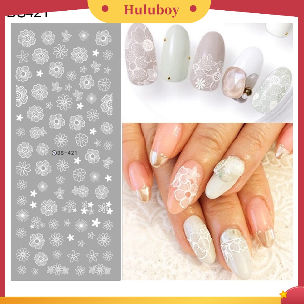 Huluboy Huluboy♡ Stiker Kuku Motif Bunga Butterfly Kembang Api Untuk Manicure