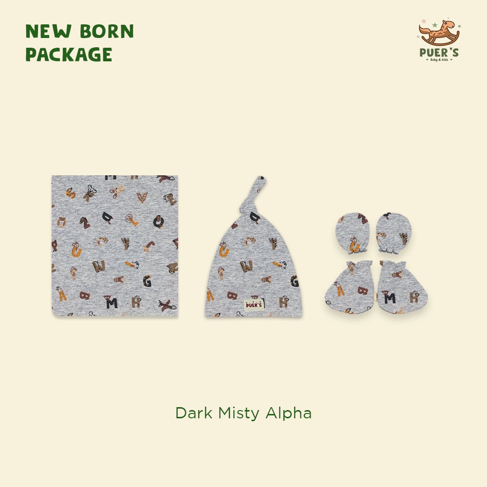 NEWBORN PACKAGE (SWADDLE SET) DARK MISTY ALPHA