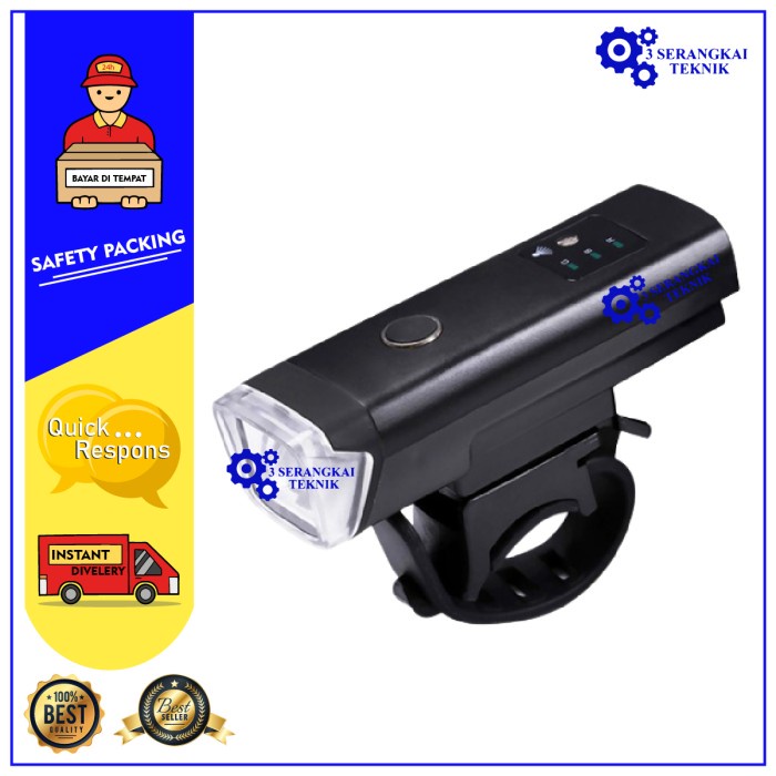 TaffLED Lampu Sepeda LED USB Rechargeable XPG 350 Lumens - HJ-047