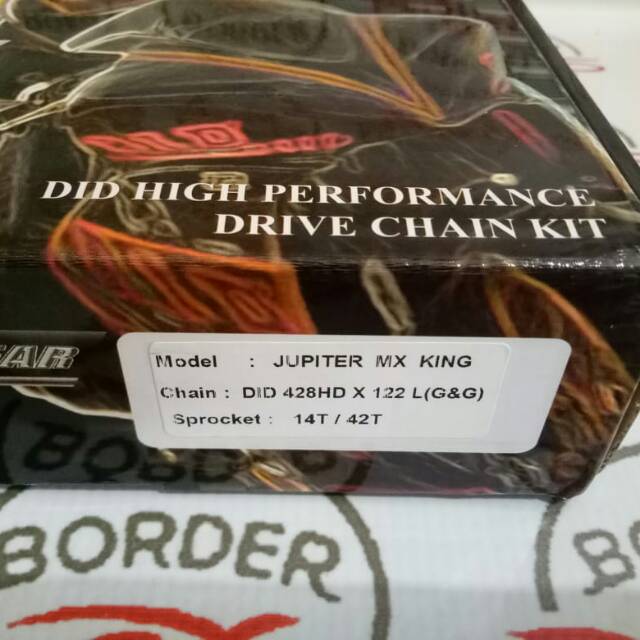 Drive Chain Kit MX King Thai Spec 14T 42T 122L Gold Chain