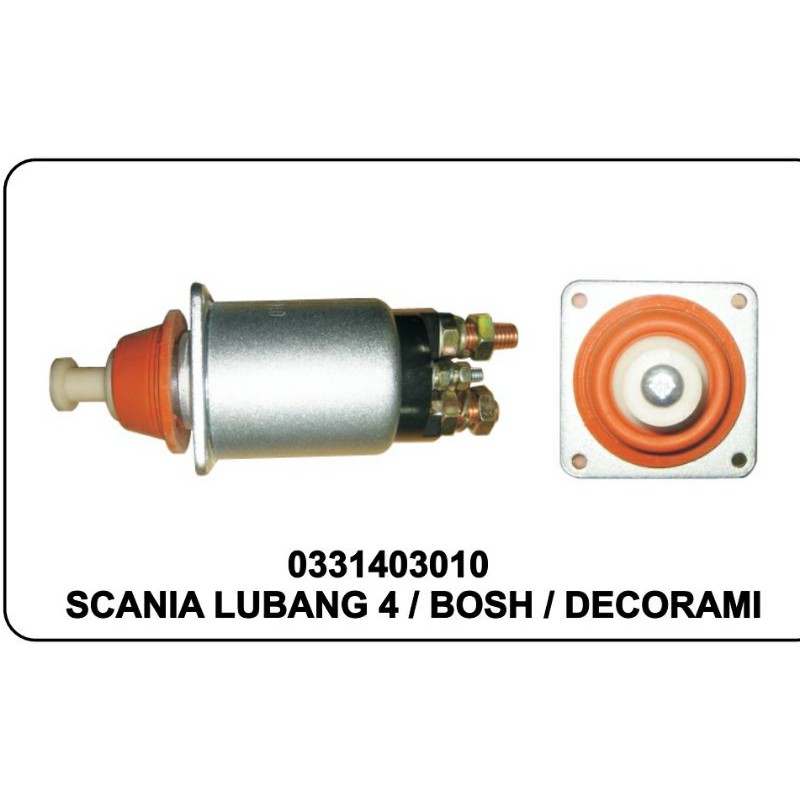 Solenoid Switch Starter Scania Lubang 4 Bosch Delcoremy Delco