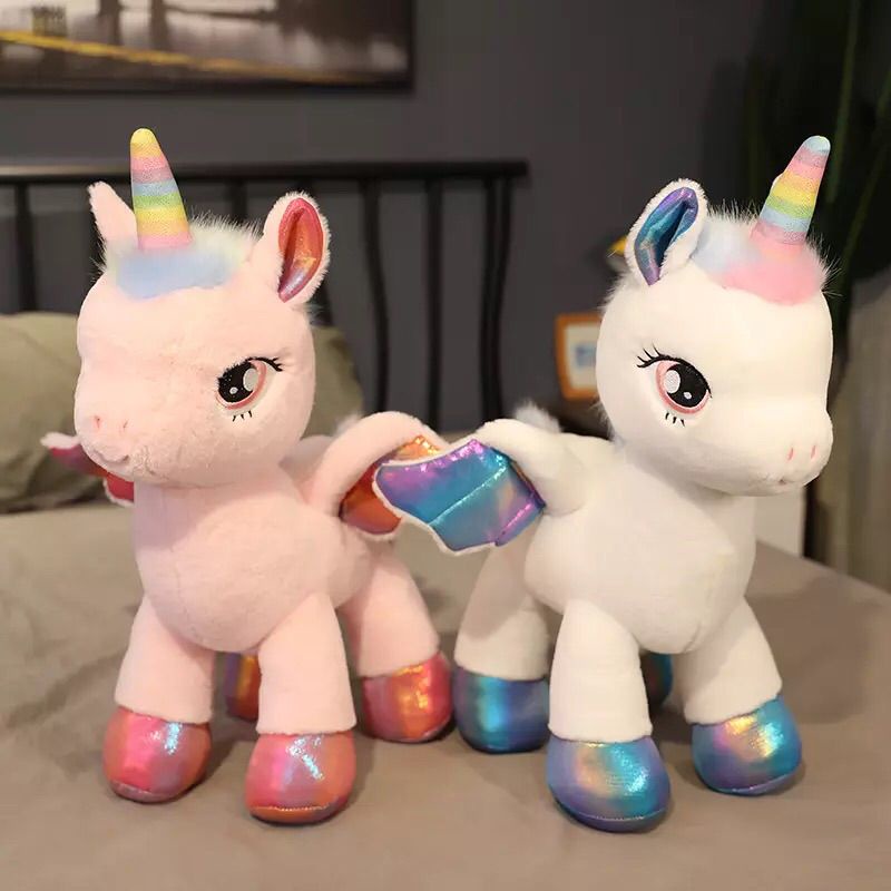 Rainbow Unicorn Plush Toys Soft Cute Stuffed Dolls Kids Girls Accompany Gift