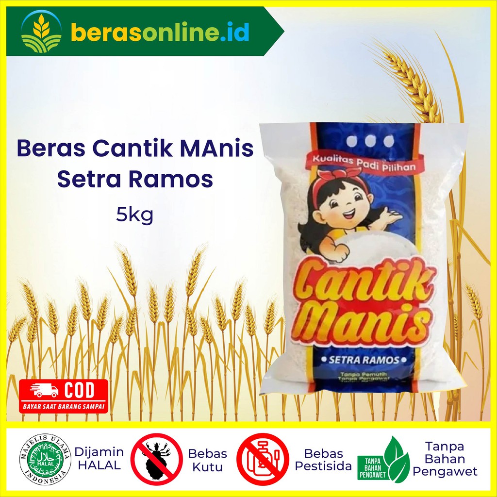 

Beras Online - Beras Setra Ramos 5Kg Cantik Manis