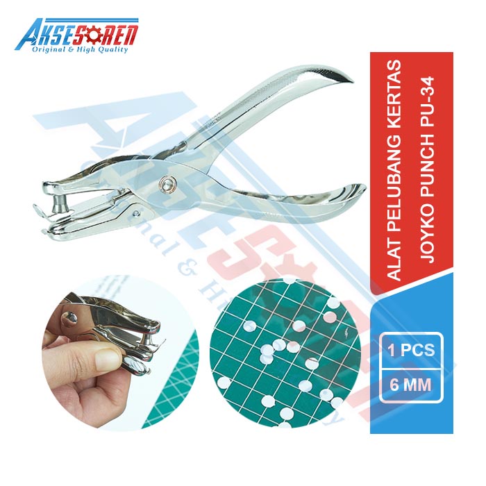 

Pembolong Kertas Joyko [PU-34] / Alat Pelubang Kertas Satu Lubang Joyko / One Hole Punch Joyko PU-34 / Tang Pembolong Kertas Manual