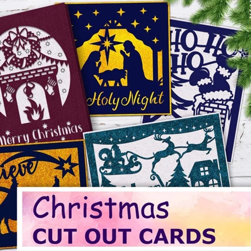 Cetakan Cutting Dies Bahan Metal Desain Merry Christmas Untuk Dekorasi Scrapbook