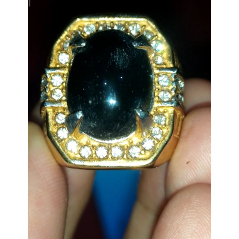 Cincin batu hitam antik dan langka code G410