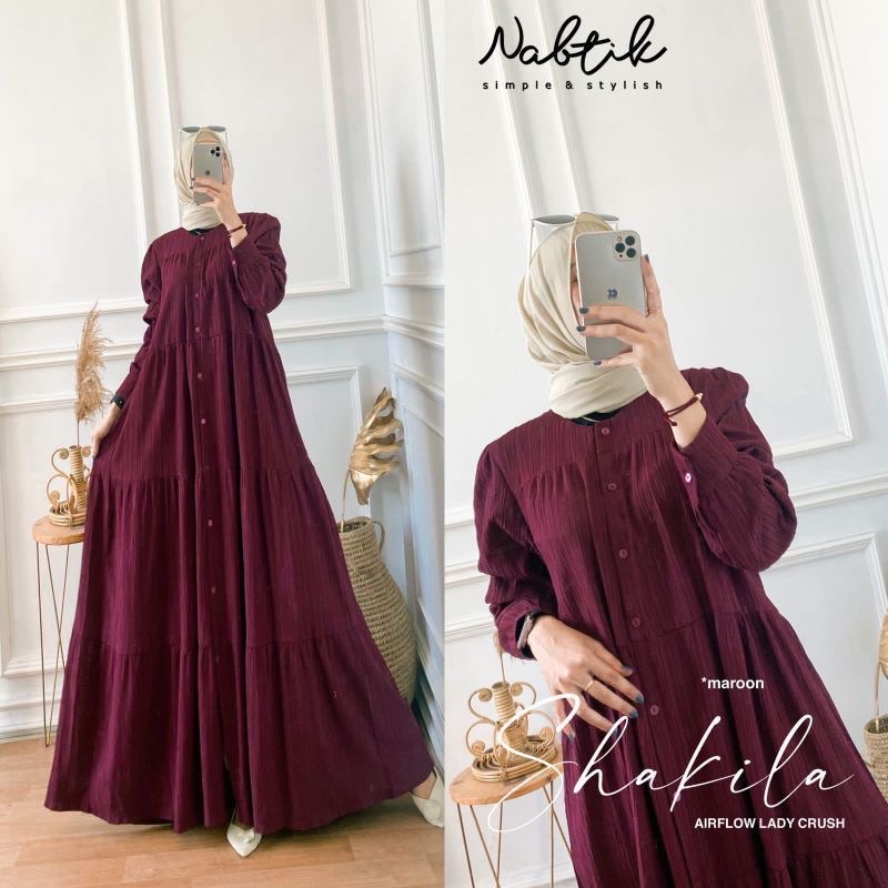 SHAKILA DRESS LADY CRUSH || DRESS KERAH BULAT || DRESS I