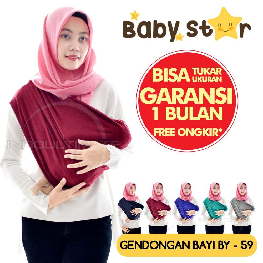 BY-59-GB Gendongan Bayi Gendongan Kaos Geos BABY STAR / BRIGHT STAR Gendongan Kain Gendongan Depan Selandang Bayi Selendang Gendongan Baby Carrier Gendongan Samping Gendongan Anak