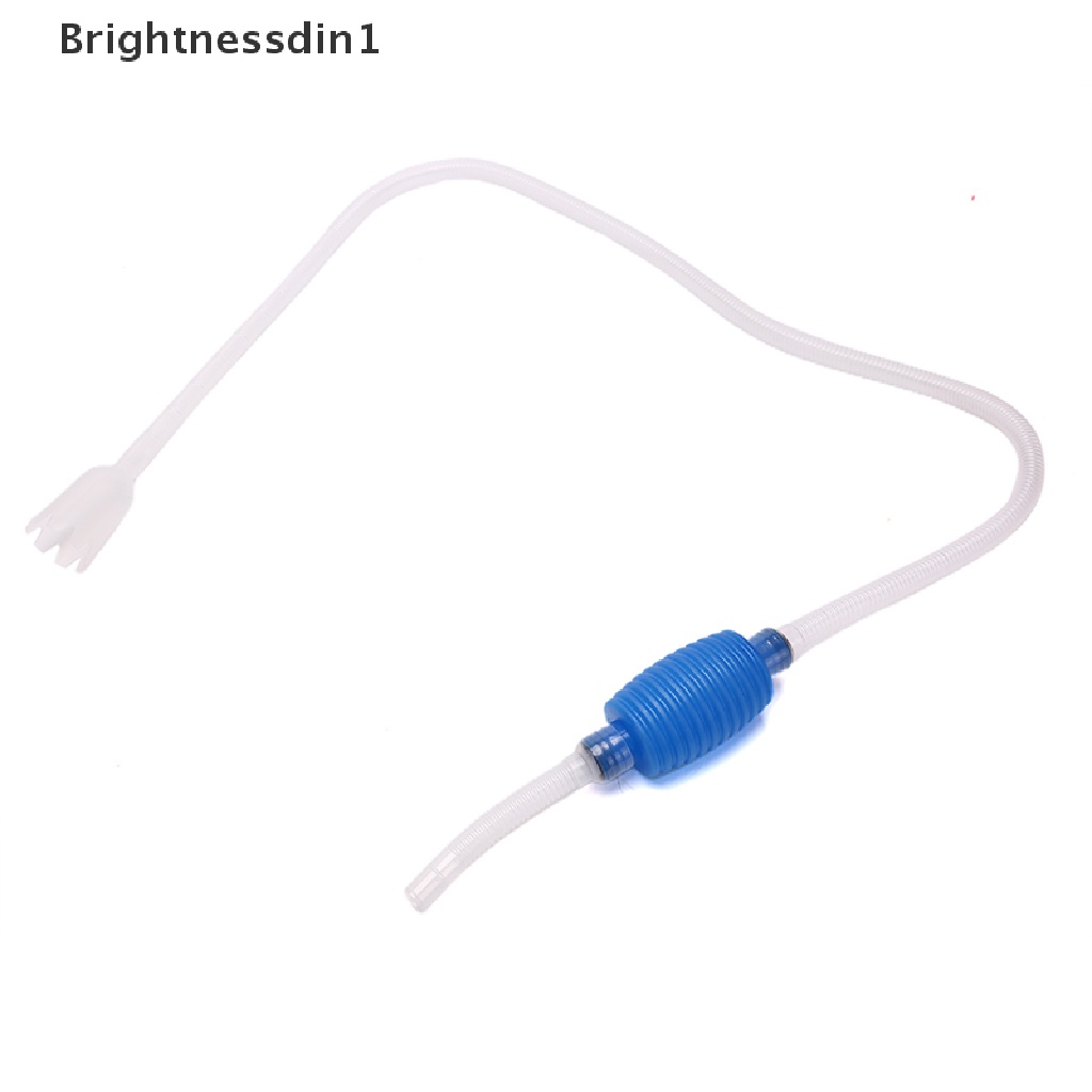 (Brightnessdin1) Pompa Siphon Vacuum Cleaner Genggam Dengan Nozzle Filter Untuk Membersihkan Akuarium